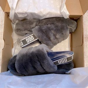 Ugg Fluff Yeah Slide- gray